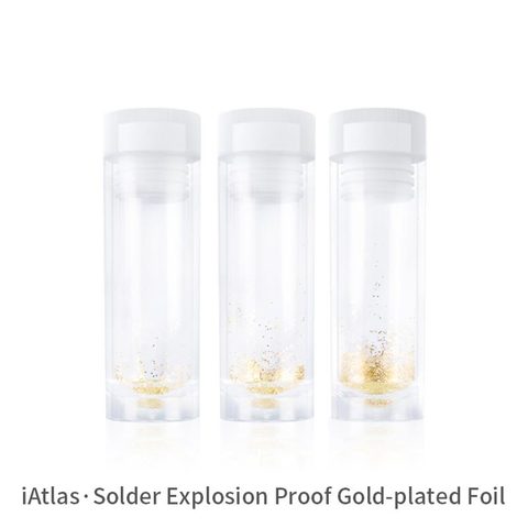 Lámina anti explosión bañada en oro de 24k iAtlas Qianli para soldadura de PCB (3 frascos / 3 niveles de grosor) (0,08 / 0,1 / 0,12 mm) — imagen 4