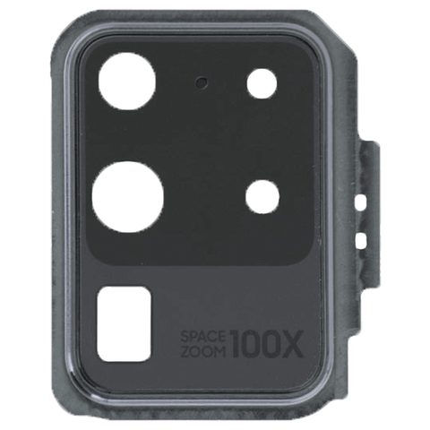 Lente de cámara trasera con anillo bisel y adhesivo para Galaxy S20 Ultra (G988), Cosmic Gray — imagen 1