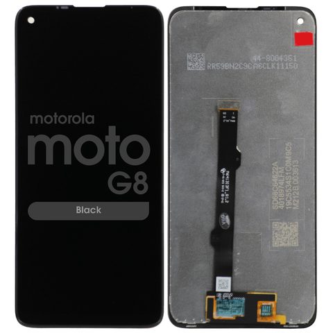 Pantalla LCD con táctil sin marco Reacondicionado para Moto G8, Black — imagen 1