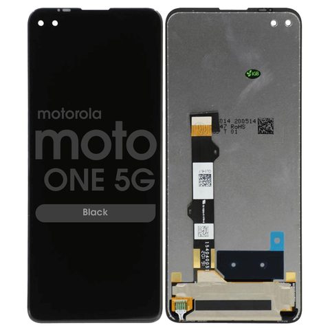 Pantalla LCD con táctil sin marco Reacondicionado para Moto One 5G (XT2075-1), Black