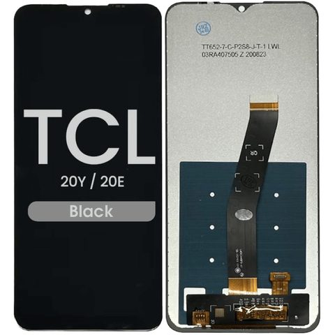 Pantalla LCD con táctil sin marco Reacondicionado para TCL 20Y / 20E, Black — imagen 1