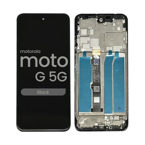 Pantalla LCD con táctil + marco Reacondicionado para Moto G 5G (XT2213), Black — imagen 1
