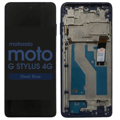 Pantalla LCD con táctil + marco Reacondicionado para Moto G Stylus 4G (XT2211), Steel Blue — imagen 1