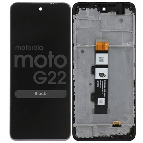 Pantalla LCD con táctil + marco Reacondicionado para Moto G22 (XT2231), Black — imagen 1