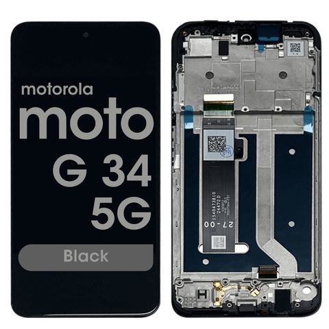 Pantalla LCD con táctil + marco Reacondicionado para Moto G34 / G45 5G (XT2363), Black — imagen 1