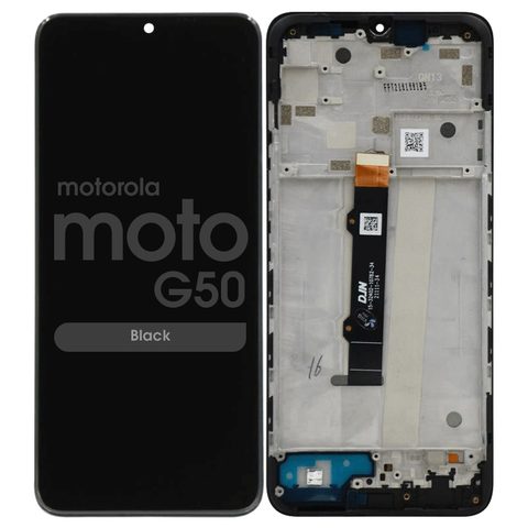 Pantalla LCD con táctil + marco Reacondicionado para Moto G50 (XT2137), Black — imagen 1