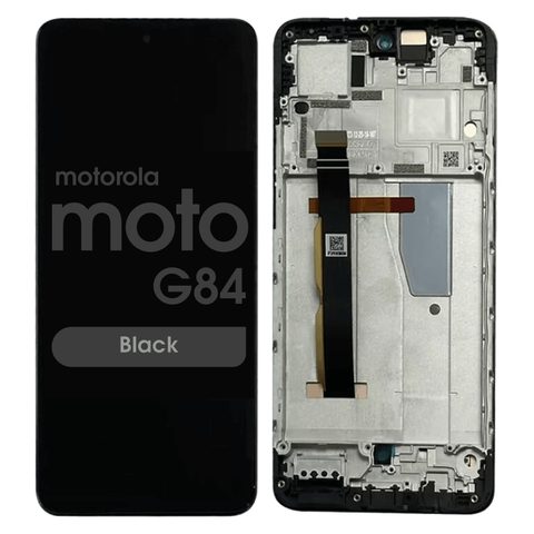 Pantalla LCD con táctil + marco Reacondicionado para Moto G84, Black — imagen 1