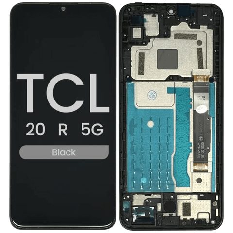 Pantalla LCD con táctil + marco Reacondicionado para TCL 20 R 5G (T767H), Black — imagen 1