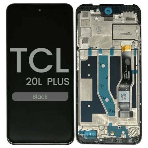 Pantalla LCD con táctil + marco Reacondicionado para TCL 20L Plus (T775B), Black — imagen 1