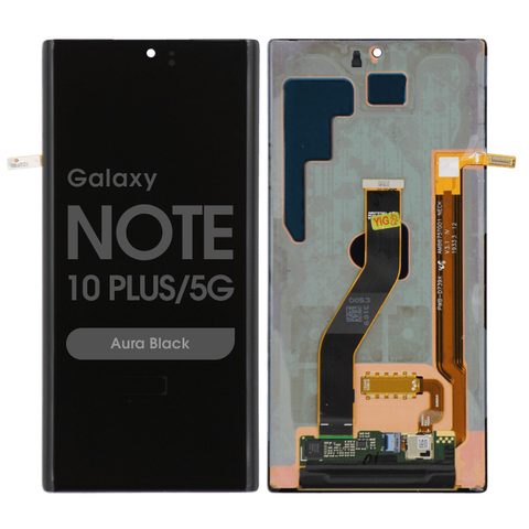 Pantalla OLED con táctil sin marco Reacondicionado para Galaxy Note 10 Plus / 5G (N975/N976), Aura Black — imagen 1