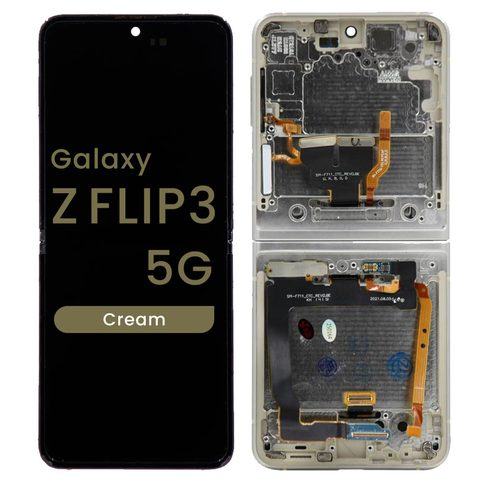 Pantalla OLED con táctil sin marco Reacondicionado para Galaxy Z Flip 3 5G (F711), Cream — imagen 1