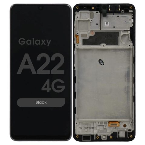 Pantalla OLED con táctil + marco Reacondicionado para Galaxy A22 4G, A225 / 2021 / Black — imagen 1