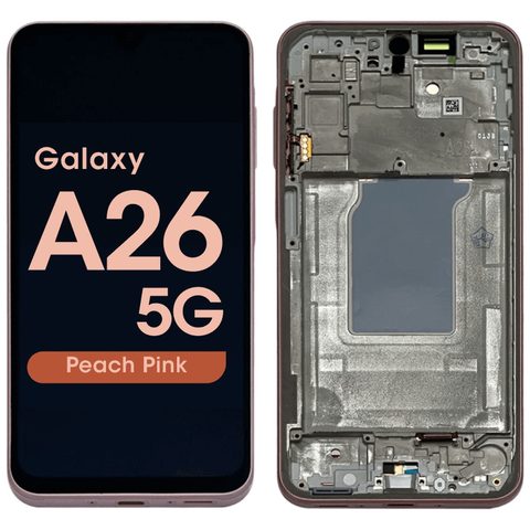 Pantalla OLED con táctil + marco Reacondicionado para Galaxy A26 5G, A266 / 2025 / Peach Pink — imagen 1