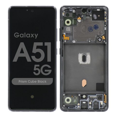 Pantalla OLED con táctil + marco Reacondicionado para Galaxy A51 5G, Todas las operadoras excepto Verizon 5G UW, A516 / 2020 / Prism Cube Black — imagen 1