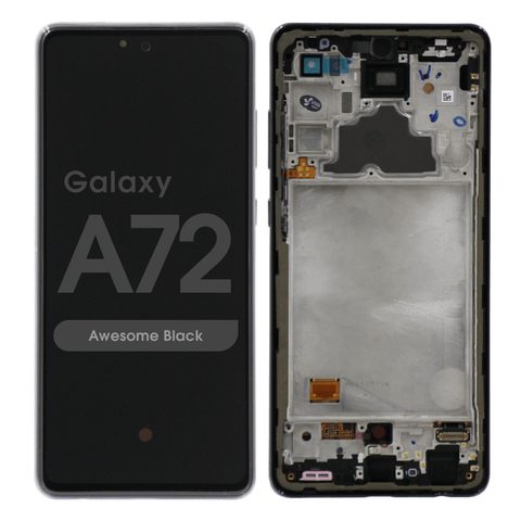 Pantalla OLED con táctil + marco Reacondicionado para Galaxy A72, A725 / 2021 / Awesome Black — imagen 1