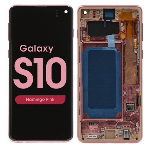 Pantalla OLED con táctil + marco Reacondicionado para Galaxy S10 (G973), Flamingo Pink — imagen 1
