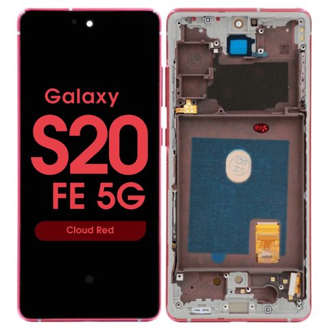 Pantalla OLED con táctil + marco Reacondicionado para Galaxy S20 FE 5G (G780/G781), Cloud Red — imagen 1