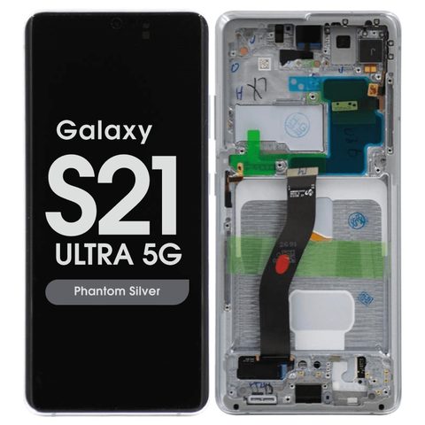 Pantalla OLED con táctil + marco Reacondicionado para Galaxy S21 Ultra 5G (G998), Must Transfer Antenna for Verizon / Phantom Black — imagen 3