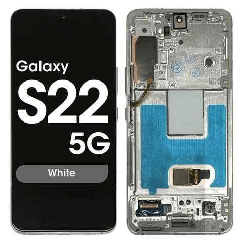 Pantalla OLED con táctil + marco Reacondicionado para Galaxy S22 5G (S901), Versión US, White — imagen 1
