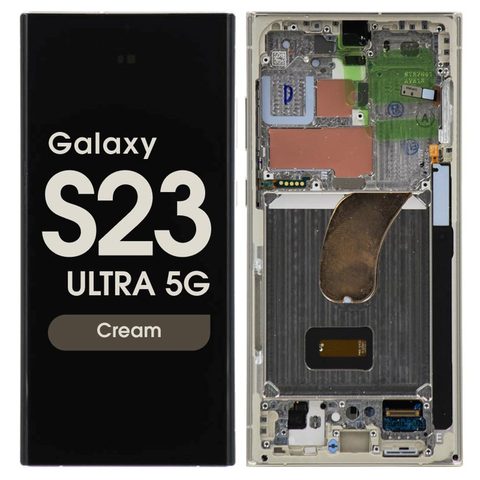 Pantalla OLED con táctil + marco Reacondicionado para Galaxy S23 Ultra 5G (S918), Versión US / Internacional, Cream — imagen 1
