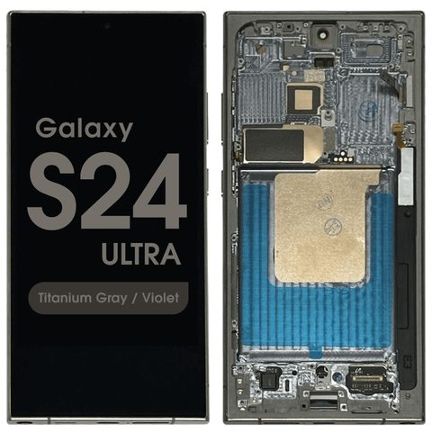 Pantalla OLED con táctil + marco Reacondicionado para Galaxy S24 Ultra (S928), Versión US / Internacional, Titanium Gray / Violet — imagen 1