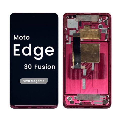 Pantalla OLED con táctil + marco Reacondicionado para Moto Edge 30 Fusion (XT2243-1), Viva Magenta — imagen 1