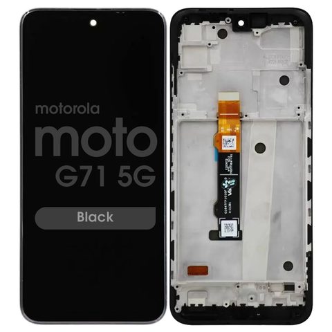 Pantalla OLED con táctil + marco Reacondicionado para Moto G71 5G (XT2169-1), Black — imagen 1