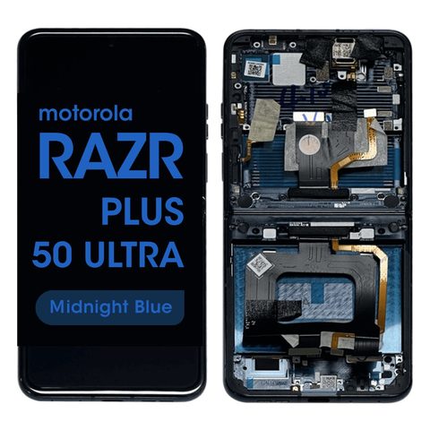 Pantalla OLED con táctil + marco Reacondicionado para Moto Razr Plus / Razr 50 Ultra (XT2451), Ｍidnight Blue — imagen 1