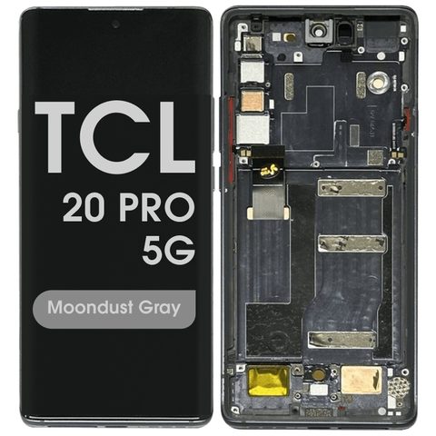 Pantalla OLED con táctil + marco Reacondicionado para TCL 20 Pro 5G, Moondust Gray — imagen 1