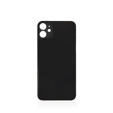 Cristal trasero con adhesivo para iPhone 11, negro (orificio grande de cámara) — imagen 2