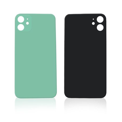 Cristal trasero con adhesivo para iPhone 11, verde medianoche (orificio grande de cámara)