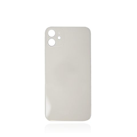Cristal trasero con adhesivo para iPhone 11, plateado (orificio grande de cámara) — imagen 2