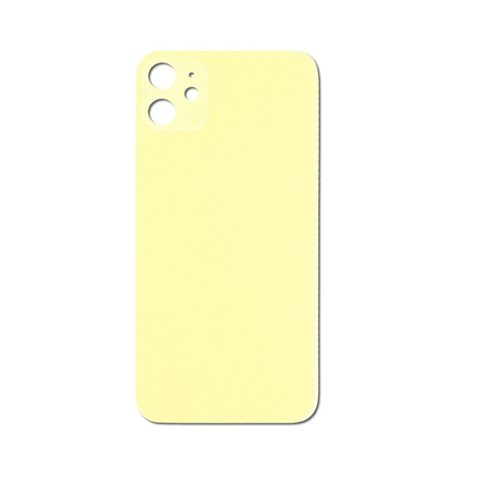 Cristal trasero con adhesivo para iPhone 11, amarillo (orificio grande de cámara) — imagen 1
