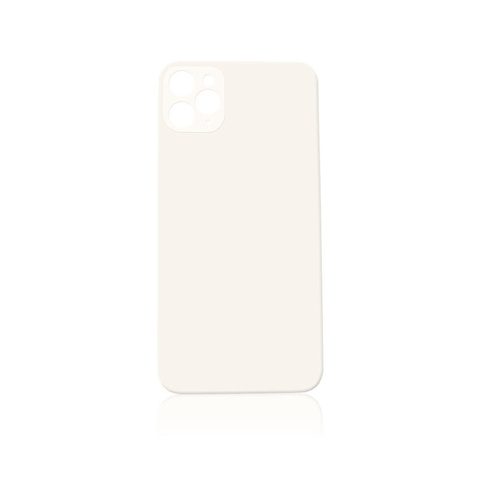 Cristal trasero con adhesivo para iPhone 11 Pro (plateado / orificio grande de cámara)