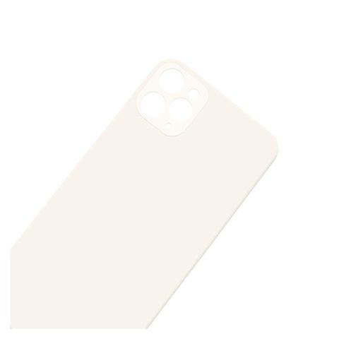 Cristal trasero con adhesivo para iPhone 11 Pro (plateado / orificio grande de cámara) — imagen 2