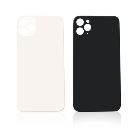 Cristal trasero con adhesivo para iPhone 11 Pro Max (plateado / orificio grande de cámara) — imagen 3