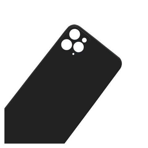 Cristal trasero con adhesivo para iPhone 11 Pro Max (gris espacial / orificio grande de cámara) — imagen 2