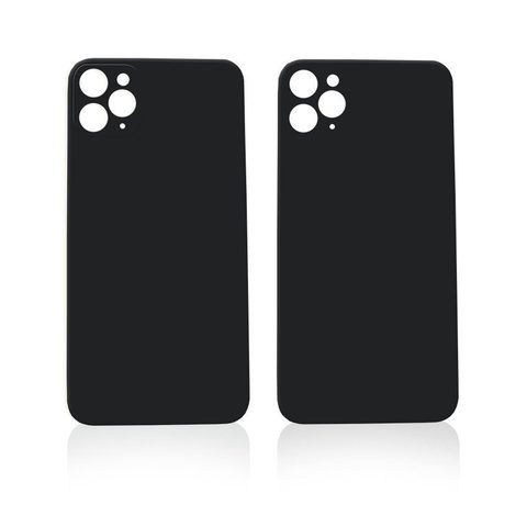 Cristal trasero con adhesivo para iPhone 11 Pro Max (gris espacial / orificio grande de cámara) — imagen 3