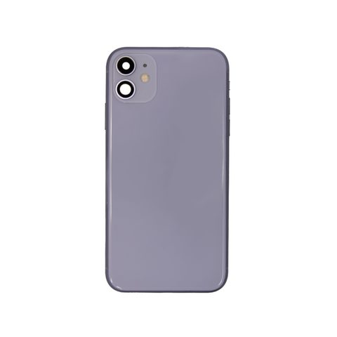 Conjunto de chasis y carcasa trasera con piezas pequeñas preinstaladas para iPhone 11, morado — imagen 2