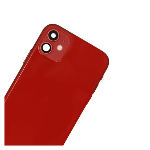 Conjunto de chasis y carcasa trasera con piezas pequeñas preinstaladas para iPhone 11, rojo — imagen 4