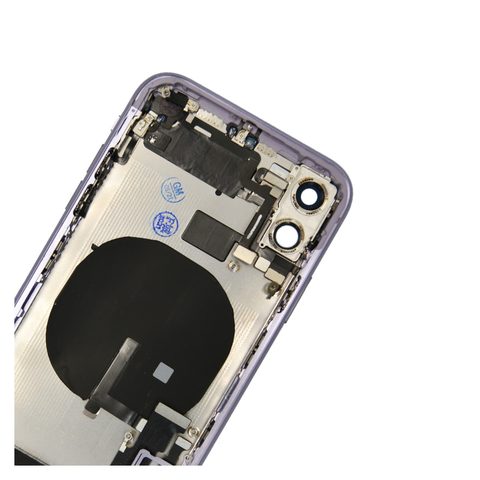 Conjunto de chasis y carcasa trasera con piezas pequeñas preinstaladas para iPhone 11, morado — imagen 5