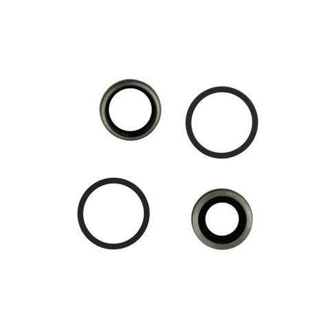 Lente de cámara trasera con anillos para iPhone 12 / iPhone 12 Mini, negro