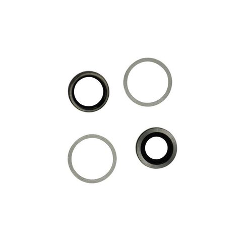 Lente de cámara trasera con anillos para iPhone 12 / iPhone 12 Mini, blanco