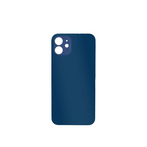 Cristal trasero con adhesivo para iPhone 12 Mini, azul (orificio grande de cámara) — imagen 2