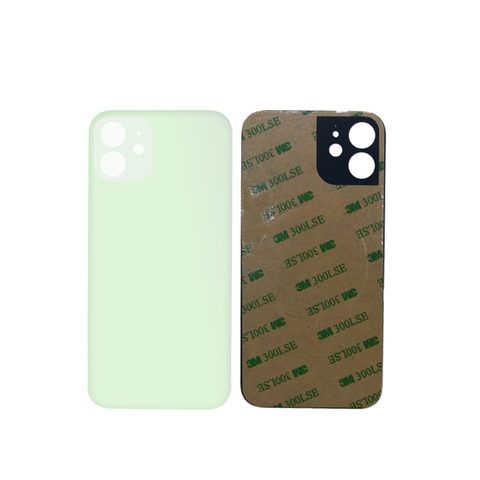 Cristal trasero con adhesivo para iPhone 12 Mini, verde (orificio grande de cámara) — imagen 1