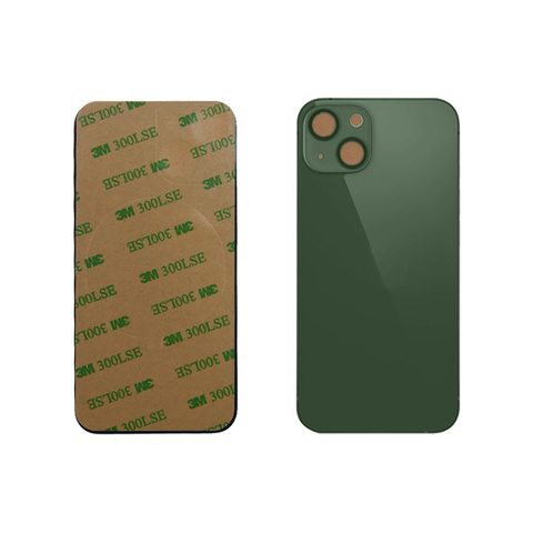 Cristal trasero con adhesivo para iPhone 13 Mini, verde (orificio grande de cámara) — imagen 1