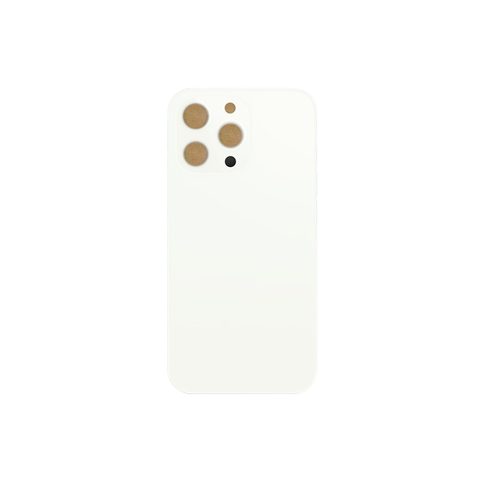 Cristal trasero con adhesivo para iPhone 13 Pro, plateado (orificio grande de cámara) — imagen 2