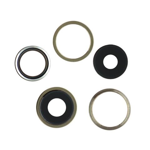 Lente de cámara trasera con anillos para iPhone 13 Pro / iPhone 13 Pro Max, dorado