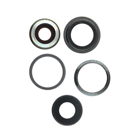 Lente de cámara trasera con anillos para iPhone 13 Pro / iPhone 13 Pro Max, grafito