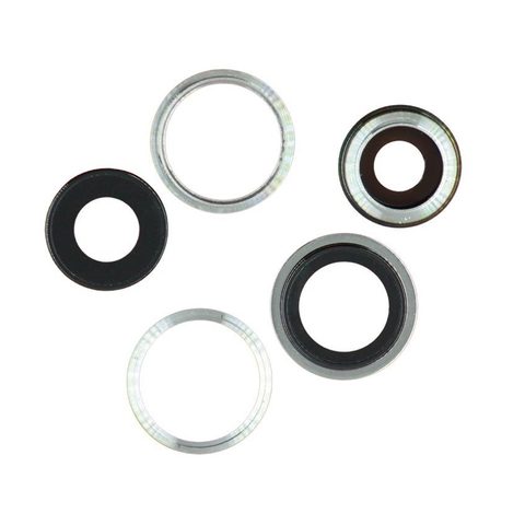 Lente de cámara trasera con anillos para iPhone 13 Pro / iPhone 13 Pro Max, plateado